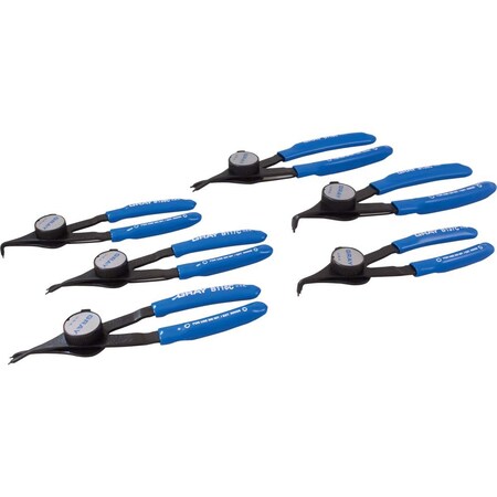 Gray Tools 6 Piece Convertible Retaining Ring Plier Set - Includes Plastic Case 83306